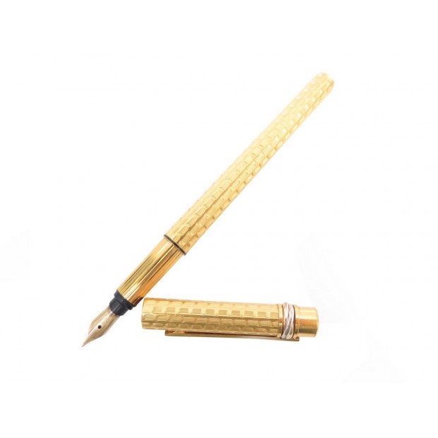 VINTAGE STYLO PLUME CARTIER TRINITY EN PLAQUE OR GOLD PLATED FOUNTAIN PEN 700€