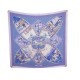 FOULARD HERMES LA VIE A CHEVAL CARRE 90 BOURTHOUMIEUX SOIE VIOLETTE SCARF 410€