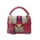 NEUF SAC A MAIN GUCCI QUEEN MARGARET ED LIMITEE 476541 TOILE CUIR ROUGE HAND BAG