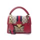 NEUF SAC A MAIN GUCCI QUEEN MARGARET ED LIMITEE 476541 TOILE CUIR ROUGE HAND BAG