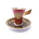 TASSE ET SOUCOUPE MEDUSA VERSACE N14740 PORCELAINE ROUGE CUP AND PLATE 235€