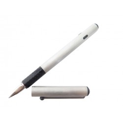 VINTAGE STYLO PLUME MONTBLANC TURBO EN ACIER BROSSE BRUSHED STEEL FOUNTAIN PEN