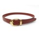 CEINTURE LOUIS VUITTON 80 EN CUIR EPI MARRON BOUCLE METAL DORE LEATHER BELT 410€