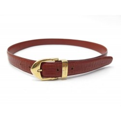 CEINTURE LOUIS VUITTON 80 EN CUIR EPI MARRON BOUCLE METAL DORE LEATHER BELT 410€