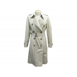 MANTEAU BURBERRY IMPERMEABLE FEMME T40 M BEIGE TARTAN CHECK TRENCH COAT 1790€