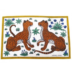 NEUF DRAP DE PLAGE HERMES LEOPARDS SERVIETTE BAIN COTON 150X90 TAPIS TOWEL 475€