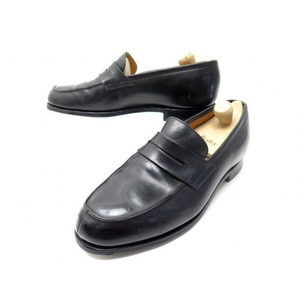 CHAUSSURES JOHN LOBB CAMPUS MOCASSINS 8.5E 42.5 EN CUIR NOIR LOAFER SHOES 1245€