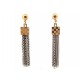 BOUCLES D'OREILLES LOUIS VUITTON DAMIER CHARLIE M75465 METAL DORE EARRINGS 395€