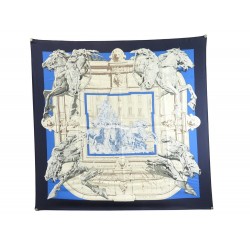 NEUF FOULARD HERMES LA FONTAINE DE BARTHOLDI RYBALTCHENKO CARRE SOIE SCARF 410€