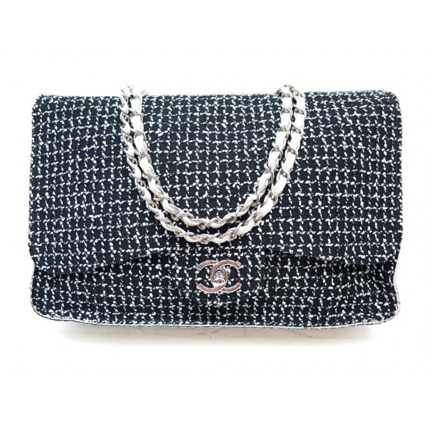 NEUF SAC A MAIN CHANEL TIMELESS JUMBO TWEED ET CUIR BANDOULIERE HAND BAG 9200€