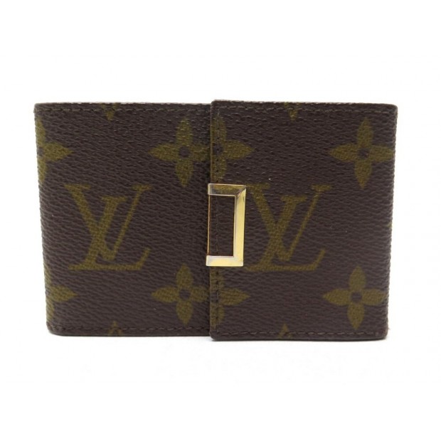 VINTAGE PORTE BILLETS LOUIS VUITTON EN TOILE MONOGRAM ET CUIR MONEY CLIP HOLDER