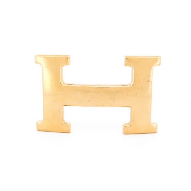 BOUCLE DE CEINTURE HERMES H EN METAL DORE POLI 32MM GOLDEN BELT BUCKLE