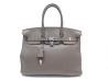 sac a main hermes birkin 35 cuir togo taupe acier