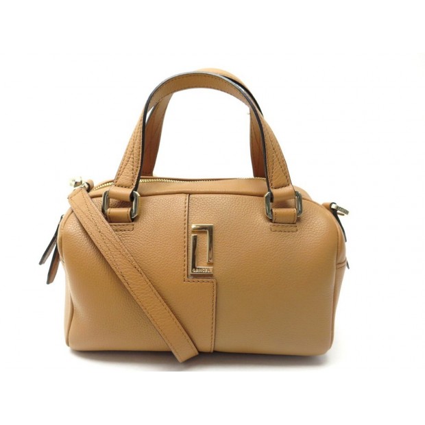 SAC A MAIN LANCEL LOLA NANO A08692 CUIR GRAINE CAMEL BANDOULIERE HAND BAG 475€