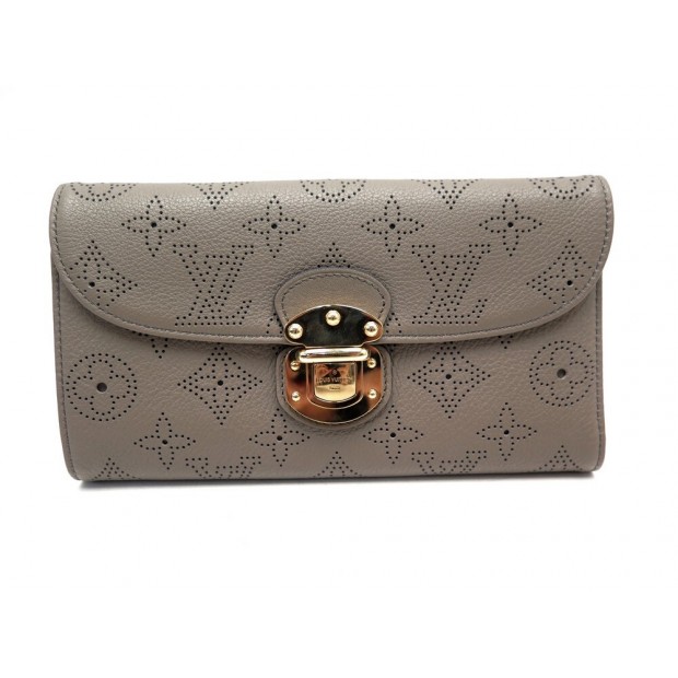 NEUF PORTEFEUILLE LOUIS VUITTON AMELIA CUIR MAHINA MONOGRAM PERFORE WALLET 1035€