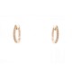 NEUF BOUCLES D'OREILLES DJULA CREOLES 1 CM OR JAUNE 18K & DIAMANTS EARRINGS 530€