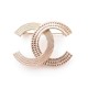 NEUF BROCHE CHANEL LOGO CC EN METAL DORE GUILLOCHE NEW GOLDEN BROOCH 580€