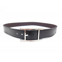 NEUF CEINTURE HERMES QUENTIN REVERSIBLE T 90 CUIR NOIR MARRON LEATHER BELT 700€