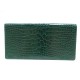 NEUF PORTEFEUILLE LANVIN CUIR DE CROCODILE VERT PORTE CARTES WALLET CARD HOLDER