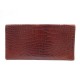 PORTEFEUILLE LANVIN EN CUIR DE CROCODILE MARRON PORTE CARTES WALLET CARD HOLDER