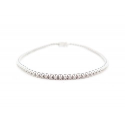 NEUF BRACELET MAUBOUSSIN TU ES MA RIVIERE D'AMOUR OR BLANC DIAMANTS 0.75CT 3685€