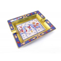 CENDRIER HERMES INDE CHEVAUX 19.5 X 16CM VIDE POCHE EN PORCELAINE ASHTRAY 590€