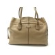 SAC A MAIN TOD S D-BAG MM CABAS CUIR GRAINE TAUPE LEATHER HAND BAG PURSE 2300€