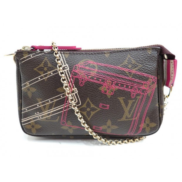 SACS LOUIS VUITTON MINI POCHETTE ACCESSOIRES N41433 DESSINS MALLE TRUNK 389€