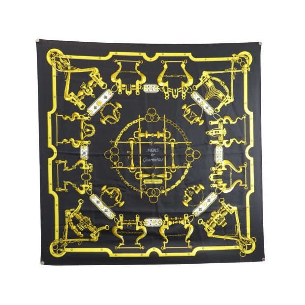 NEUF FOULARD HERMES MORS & GOURMETTES GOURMETTES HENRI D ORIGNY SOIE SCARF 410€