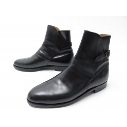 CHAUSSURES JM WESTON JODHPUR 740 BOTTINES 8.5E 42.5 BOUCLE CUIR NOIR BOOTS 990€