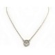 NEUF COLLIER PENDENTIF CHANEL PENDENTIF LOGO CC STRASS EN PALLADIE NECKLACE 760€