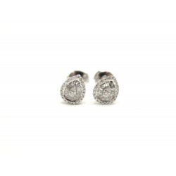 NEUF BOUCLE D'OREILLES DJULA DE10990-WG POIRE OR DIAMANTS 0.34CTS EARRINGS 1995€