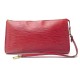 POCHETTE A MAIN LOUIS VUITTON ACCESSOIRES EN CUIR EPI ROUGE SAC RED CLUTCH BAG