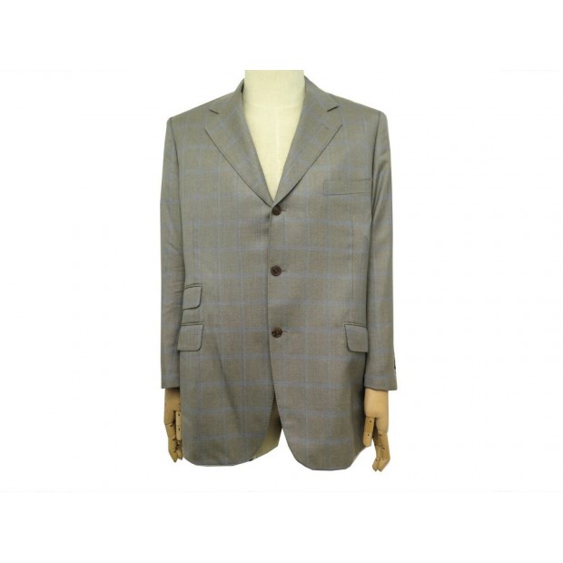 NEUF VESTE HERMES G1105 L 50 EN CACHEMIRE GRIS GREY CASHMERE JACKET VEST 2500€