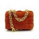 SAC A MAIN BOTTEGA VENETA CHAIN CASSETTE DAIM ORANGE BANDOULIERE HAND BAG 3500€