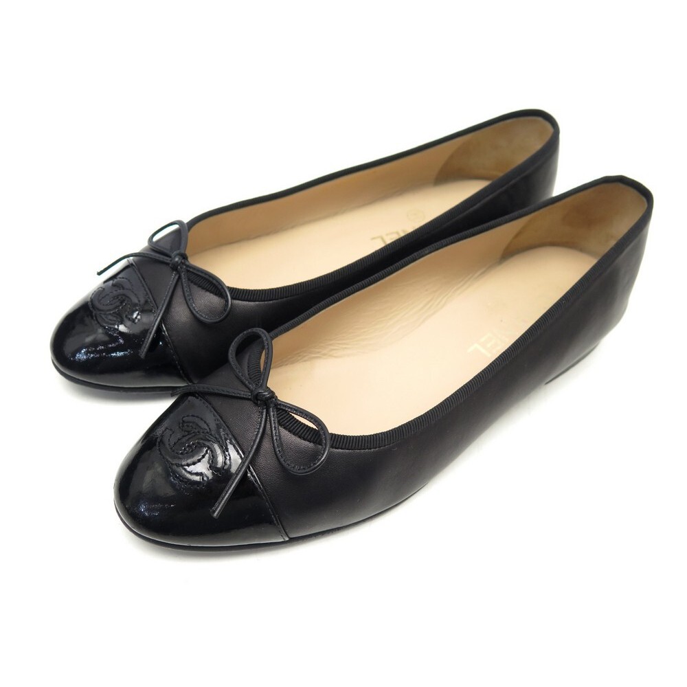 chaussures chanel ballerines logo cc g02819 39 cuir