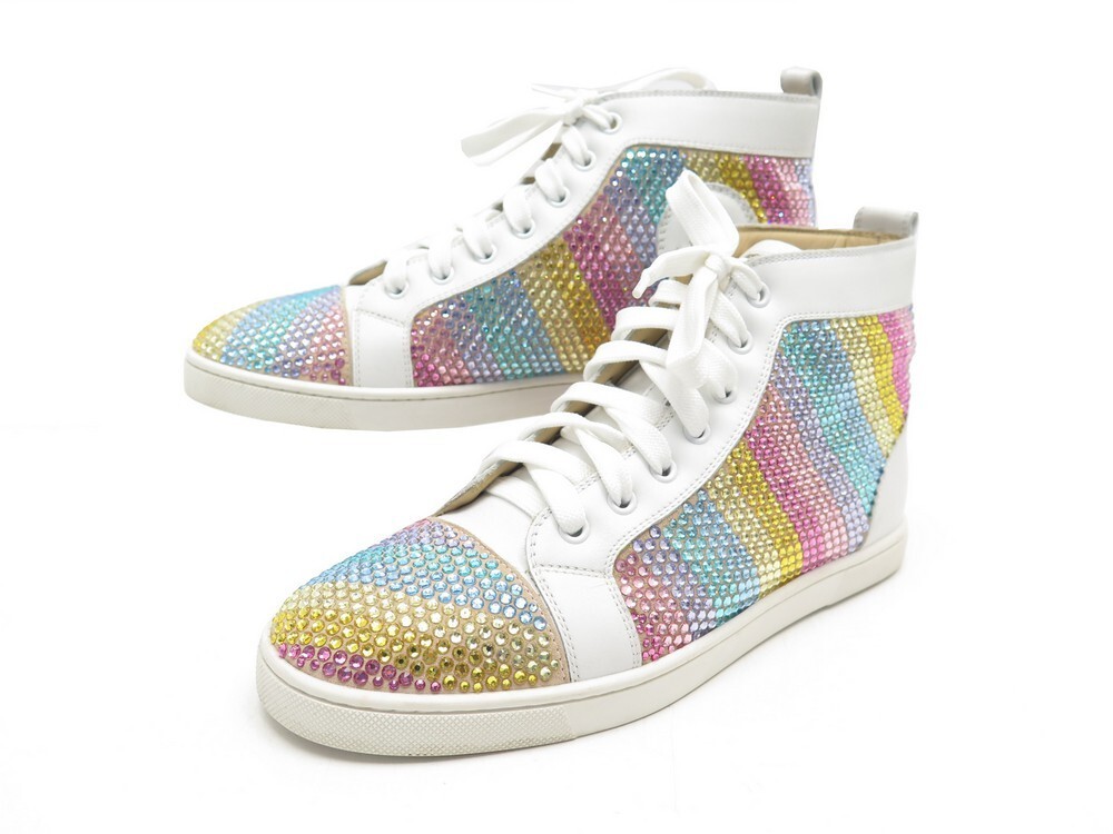 chaussures louboutin baskets rainbow dip cristaux