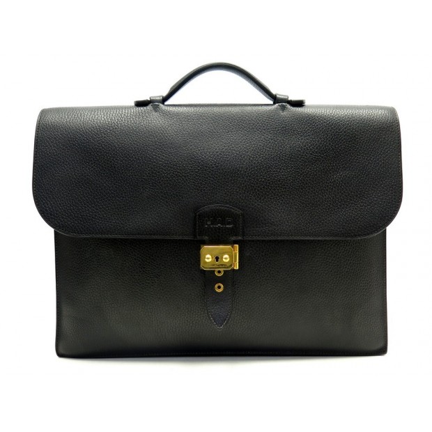 SACOCHE HERMES SAC A DEPECHES 3 SOUFFLETS EN CUIR TOGO CARTABLE BRIEFCASE 5900€