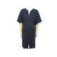 ROBE CHANEL P55991 TWEED DE COTON BLEU MARINE L 42 MANCHES COURTES DRESS 4890€