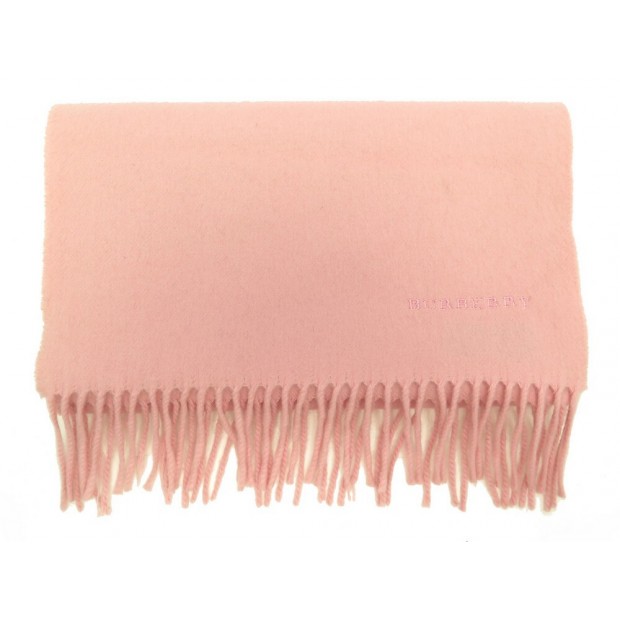 ECHARPE BURBERRY CACHEMIRE FRANGES ROSE 31x152CM PINK CASHMERE STOLE SCARF 420€