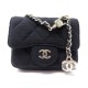 NEUF SAC A MAIN CHANEL CEINTURE TIMELESS EN TOILE MATELASSEE NOIRE BELT MINI BAG