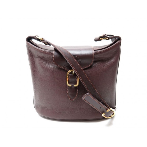 sac a main longchamp bandouliere cuir graine marron