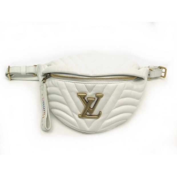 Pochette ceinture toile Monogram et cuir noir Louis Vuitton