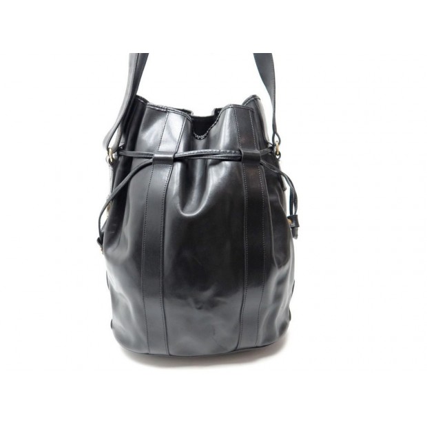 SAC A MAIN LANCEL ELSA GM CABAS SEAU EN CUIR NOIR LEATHER BUCKET BAG PURSE 595€