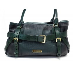 SAC A MAIN BURBERRY KENTONVILLE 37662863 EN CUIR VERT RAGING 39CM HAND BAG 1170€