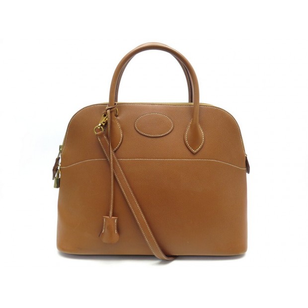 SAC A MAIN HERMES BOLIDE 35 BANDOULIERE EN CUIR COURCHEVEL GOLD HAND BAG 6440€