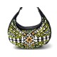 SAC A MAIN CHLOE LUNE EN TOILE BRODEE DE PERLES MULTICOLORES HOBO PEARLS BAG