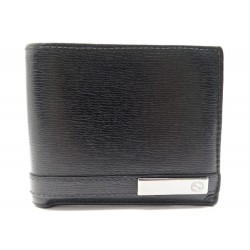 PORTEFEUILLE GUCCI 233100 PORTE CARTES CUIR GRAINE NOIR CARD HOLDER WALET 440€