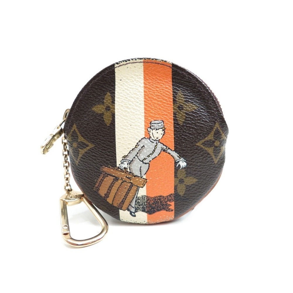 LOUIS VUITTON Porte Monnaie Round Coin Purse Groom Monogram 