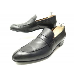 CHAUSSURES GUCCI MOCASSINS 233507 EN CUIR NOIR 9 IT 44 FR BLACK LOAFERS 680€